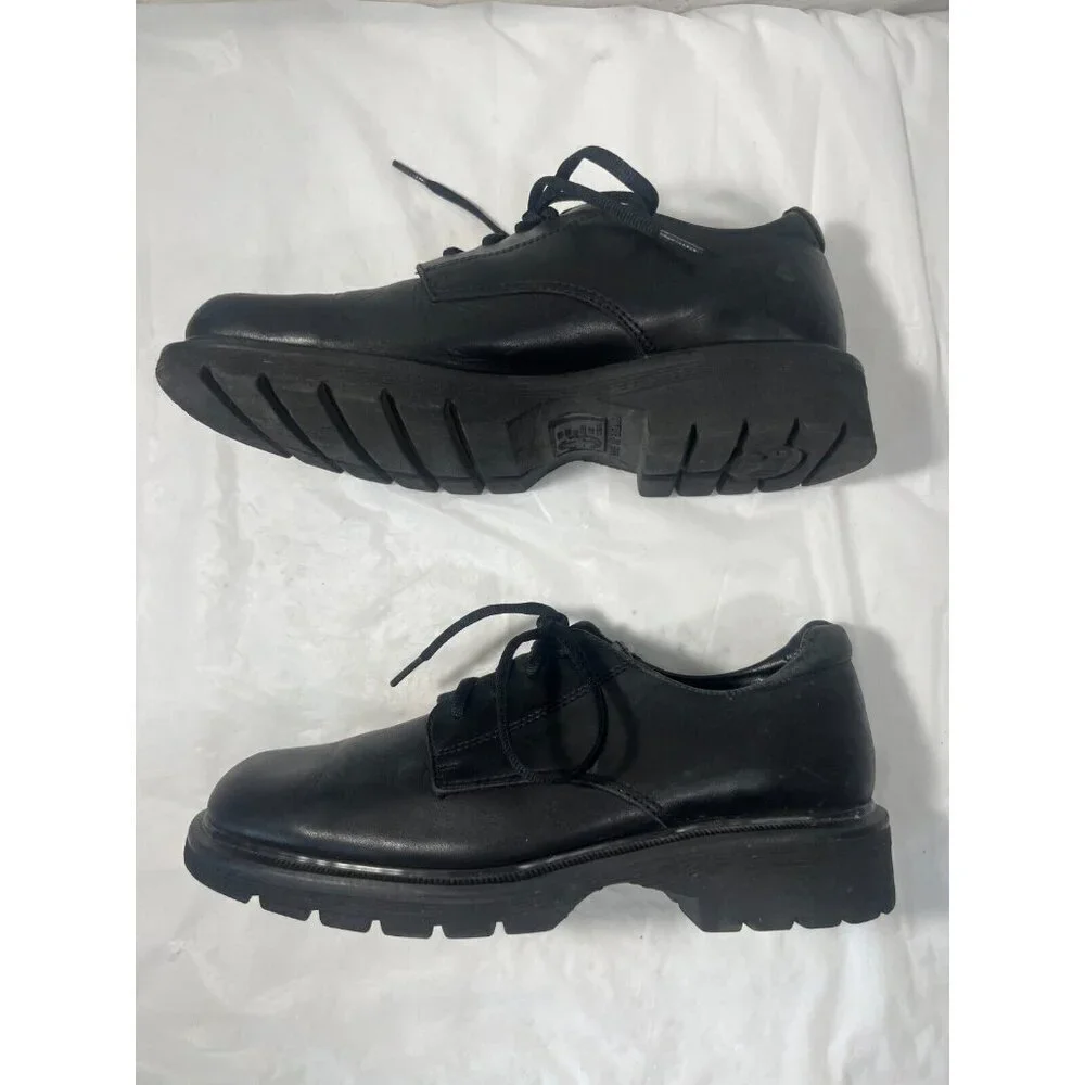 Dr Martens 9258 PLATFORM ENGLAND Black Leather Lace Up Shoes Men's SIZE 9